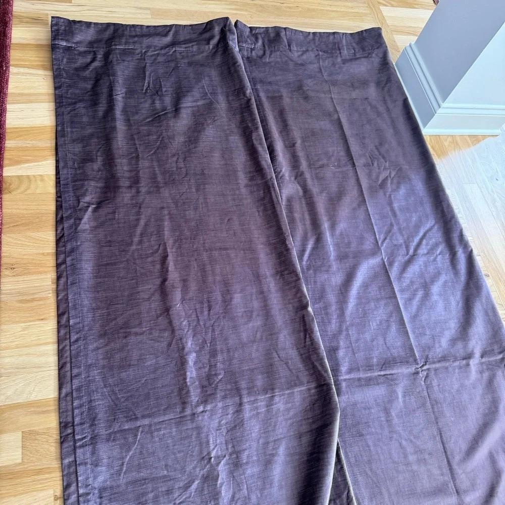 Set 2 / WEST ELM Luster Velvet Curtain 96”